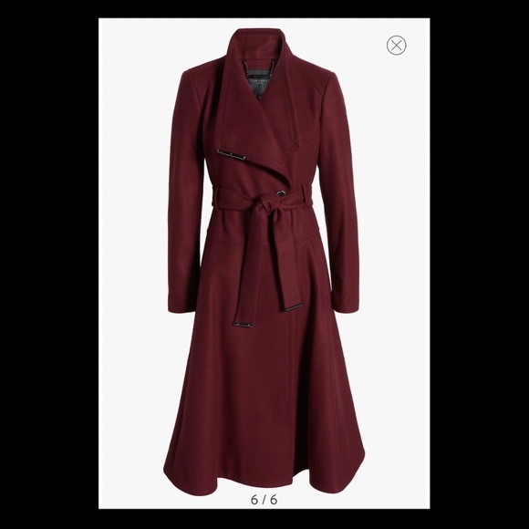 TED BAKER ROSEIKA (Ted Baker size 1) Flared Double-Breasted Wool Blend Coat - Picture 1 of 6